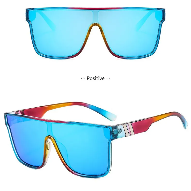 QS808 Oversized One-Piece Sports Sunglasses - Polarized UV400 Mirror Coated Cycling Goggles for Men Women, Outdoor Running Fishing & Driving
